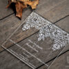 Laser Engraved Clear Acrylic Wedding Invitations