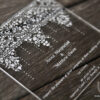 Laser Engraved Clear Acrylic Wedding Invitations